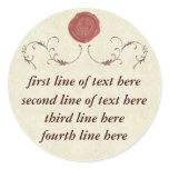 Vintage Sealing Wax Sticker