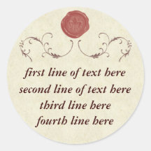 Vintage Sealing Wax Sticker