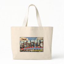 Vintage Seattle Postcard Tote Bag