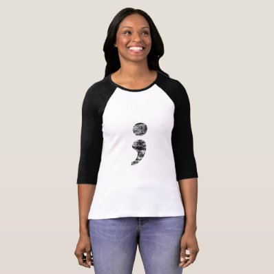 Vintage Semicolon Raglan T-shirt