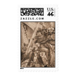 Vintage Sepia Angel Fairy Postage Stamps