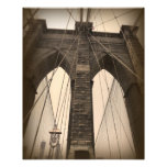 Vintage Sepia Brooklyn Bridge photography