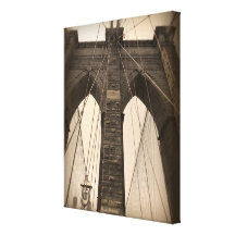 Vintage Sepia Brooklyn Bridge