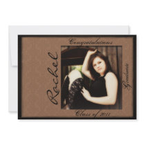 Vintage Sepia Graduation Announcement