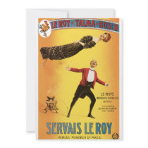 Vintage Servais Le Roy Magician Poster Custom Invite