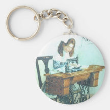 Vintage Sewing Machine Key Chain