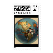 Vintage Sewing Postage Stamp