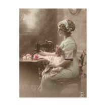 Vintage Sewing Postcard
