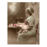 Vintage Sewing Postcard