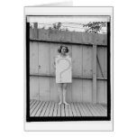 Vintage Sexy Woman Greeting Card