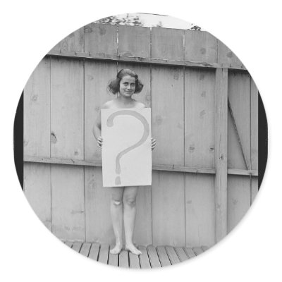 Vintage Sexy Woman Round Stickers by mysmys What's under the board