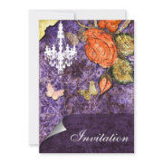 Purple wedding invites by mgdezigns