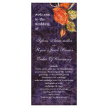 Vintage shabby chic Allure purple wedding program Rack Card Template
