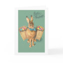 Vintage Shabby Chic Easter Bunny Card by primitivelyours Vintage Shabby Chic Easter Bunny Card