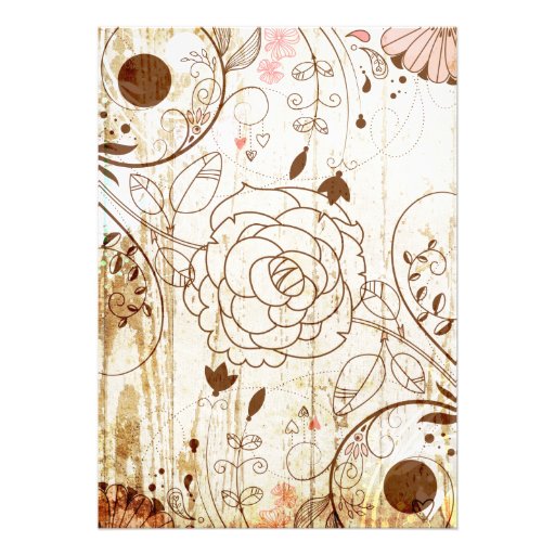 Vintage Shabby Chic Floral Sweet 16 Invitation