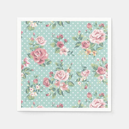 vintage shabby chic floral teal white pink polka paper vintage shabby chic floral teal white pink polka paper