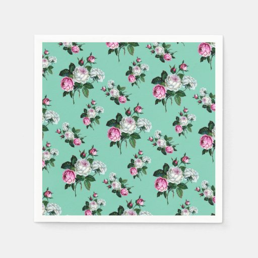 vintage shabby chic pink white roses patter paper napkin vintage shabby chic pink white roses patter paper napkin