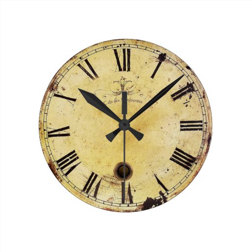 vintage shabby chic wall clock zazzle vintage shabby chic wall clock zazzle