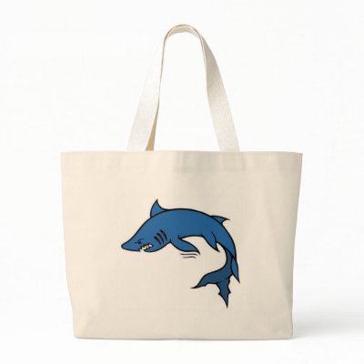 Vintage Shark Tattoo Art Canvas Bags by vintagegiftmall