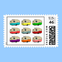Vintage Shasta Pop Art Postage Stamps stamps