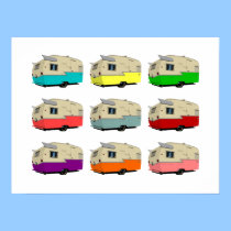 Vintage Shasta Trailer Pop Art Poster posters