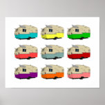 Vintage Shasta Trailer Pop Art Poster