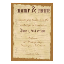 Vintage Sheet Invite