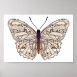 Vintage sheet music - Butterfly Poster posters