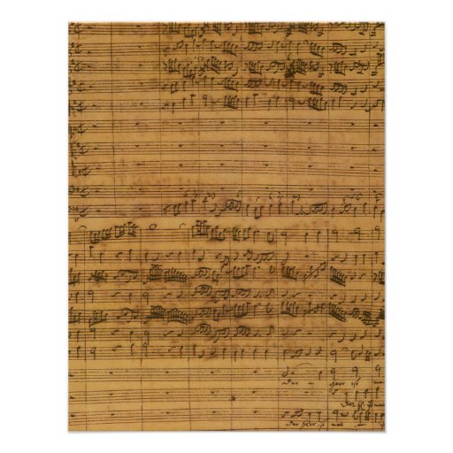 Vintage Sheet Music by Johann Sebastian Bach Invite