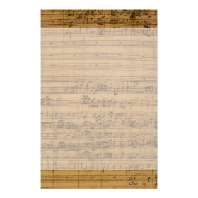 Vintage Sheet Music by Johann Sebastian Bach Stationery Paper