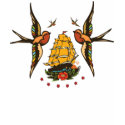 Vintage Ship & Sparrows Tee t-shirts by planespotting Vintage Ship & Sparrows Tee t-shirts