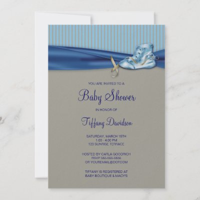 Monogrammed Baby Shoes on Vintage Shoe Baby Boy Shower Personalized Announcement From Zazzle Com