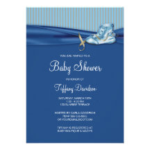 Vintage Shoe Boy Baby Shower Personalized Invitation