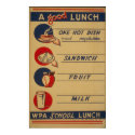 Vintage Shool Lunch Milk Poster posters