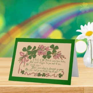Vintage Show Your Shamrock St. Patrick's Day card
