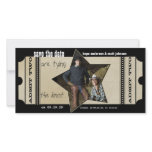 Vintage Showbill Theater Ticket Save the Date Custom Photo Card
