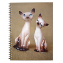 Vintage Siamese cats Note Book