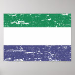 Vintage Sierra Leone Flag Print