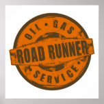 Vintage Sign Road Runner Poster