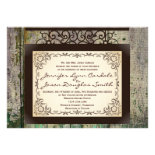 Vintage Sign Rustic Country Wedding Invitations