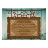 Vintage Sign Rustic Country Wedding Invitations