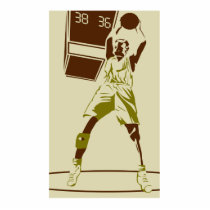 vintage silhouette basketball player design photo sculptures