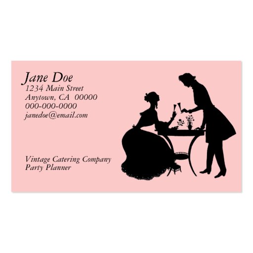 Vintage Silhouette Business Card Templates (front side)