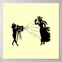 Vintage Silhouette Photographer Print