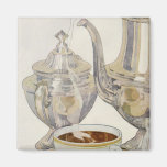 Vintage Silver Coffee Service Refrigerator Magnets