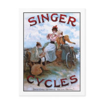 Vintage Singer Cycles Ad postcards by vintagegiftmall Vintage Singer Cycles Ad postcards