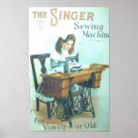 Vintage Singer Sewing Machine Print