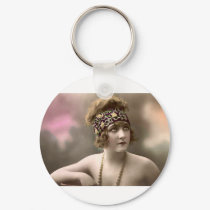 Vintage *Sitting Beauty* keychains