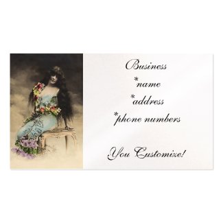 Vintage *Sitting Flower Beauty* Business Cards profilecard