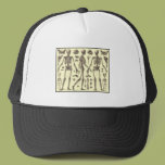 Vintage Skeleton Diagrams Mesh Hats